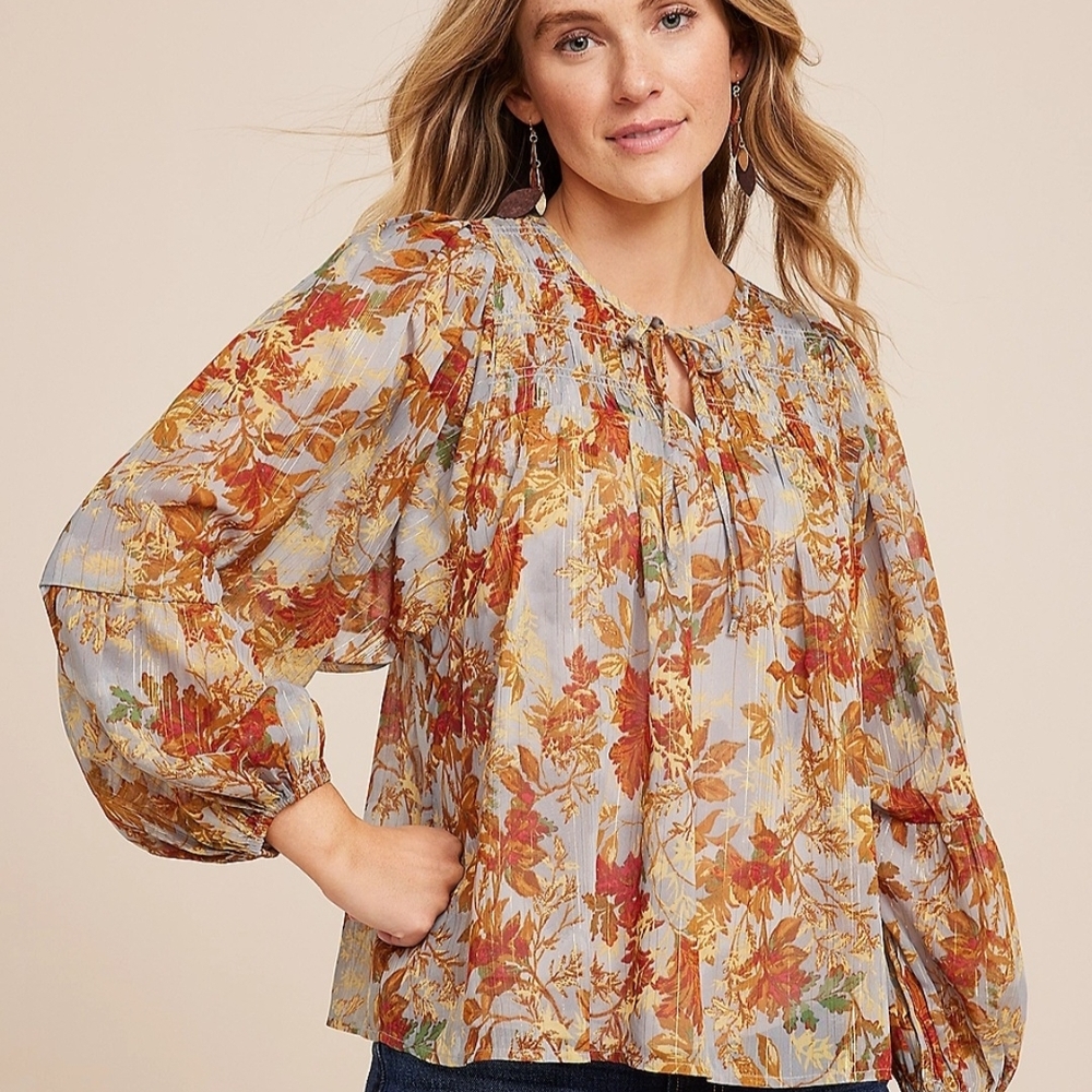 Maurices Multicolor Floral Blouse